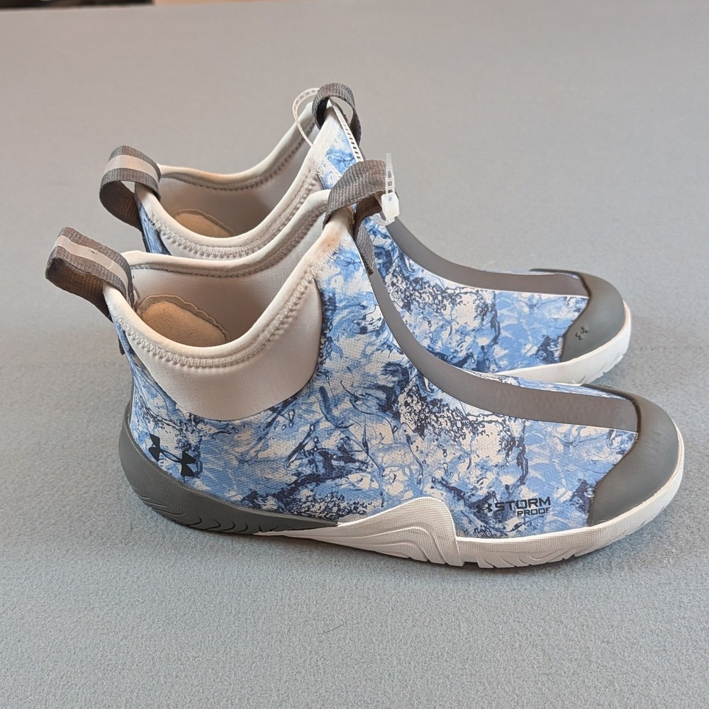 Under Armour Shoreman Deck Printed Mens Fishing Shoes Size‎ 8.5 Blue Camo
